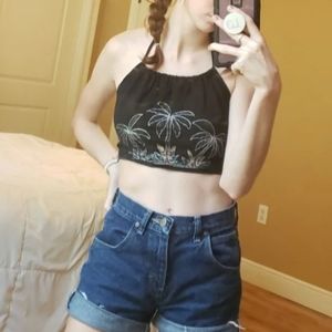 Palm tree halter top